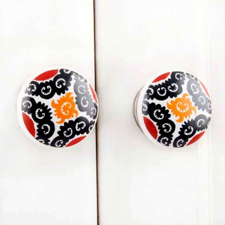 Multi Black Colored Ceramic Knob